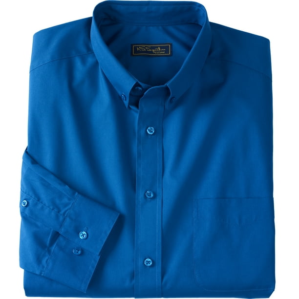 KS Signature by Kingsize Mens Big /& Tall No Hassle Long-Sleeve Dress Shirt